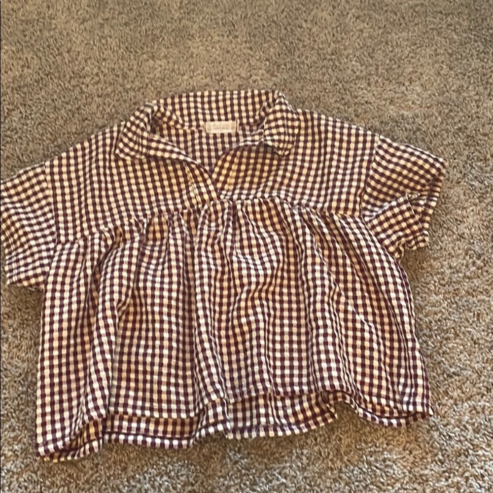 Altar’D State plaid short sleeve blouse